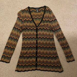 Doncaster Multicolor Zigzag Cardigan